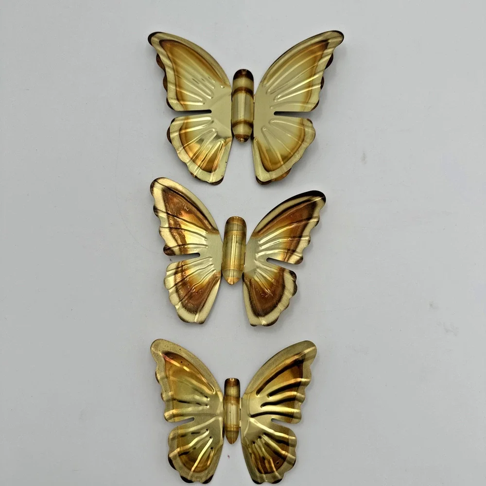 3- Home Interior Metal Butterfly Vintage Wall Hanging MCM